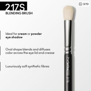 Mac Cosmetics 217S Blending Brush Brand New Authentic Synthetic
